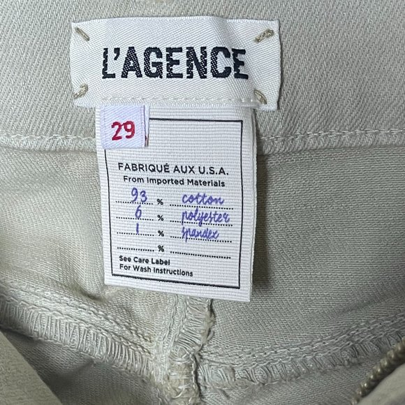 L’AGENCE | Sada Ankle Slim High Rise Jeans in Limestone NWOT - Picture 9 of 10